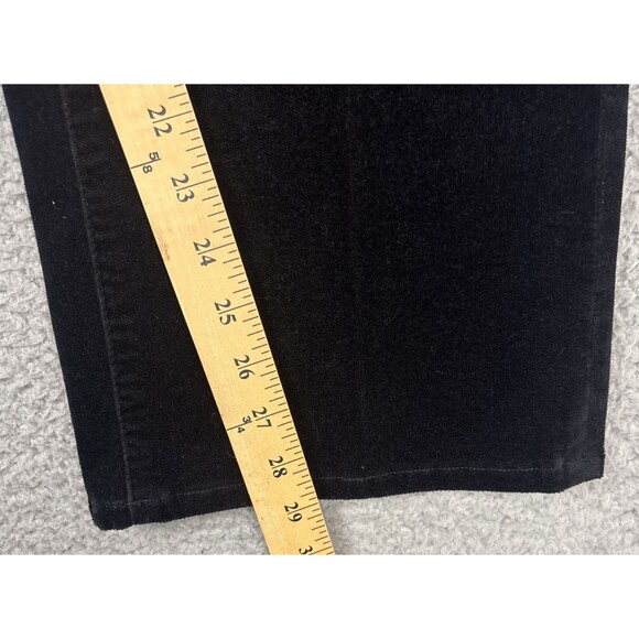 Coldwater Creek Womens Size 14 Pants Black Corduroy Straight Leg Stretch Soft - Picture 5 of 9